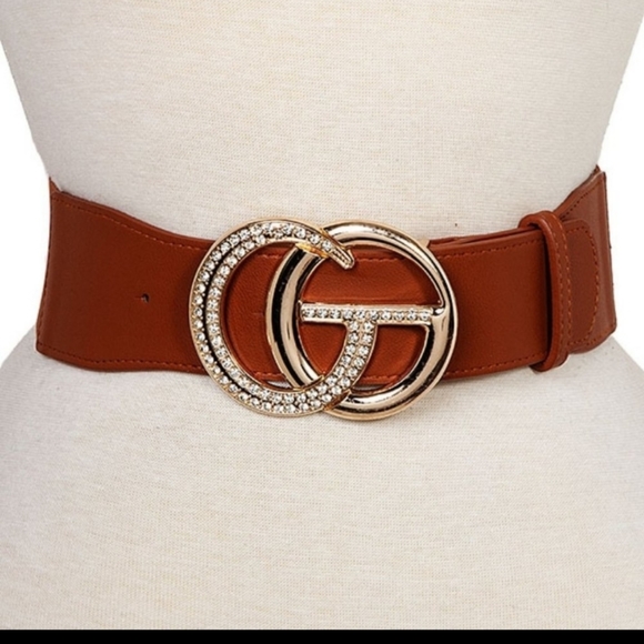 Rhinestone Pave Fashion Stretch Belt - Picture 4 of 9